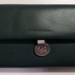 Radley London Exbury Long Wallet in green leather never used NWOT